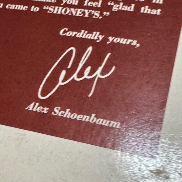 Vintage 1960s Shoney’s Big Boy Menu Restaurant Diner Authentic Alex Schoenbaum - Picture 10 of 16
